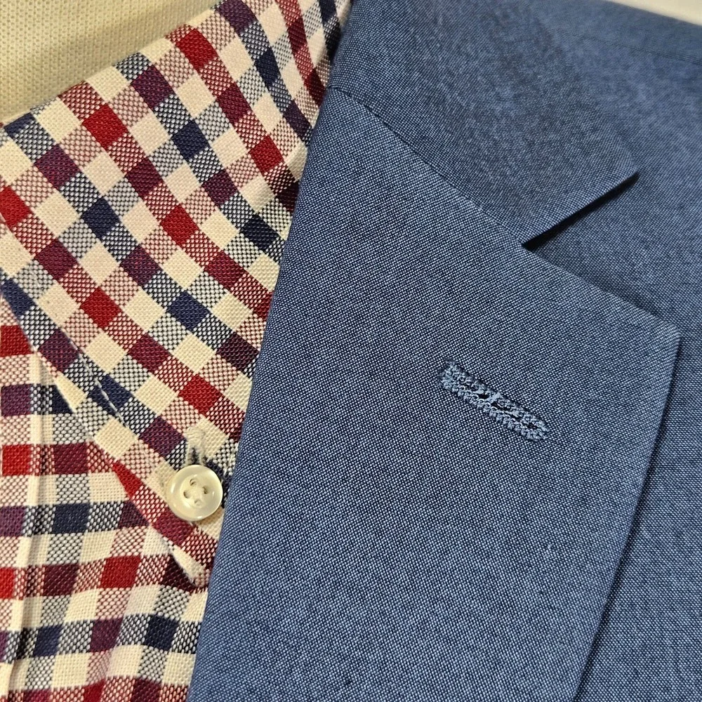APT.9 Men's Two Button Sport Coat Blazer‎ Navy Polyester Blend Premier Flex 38R